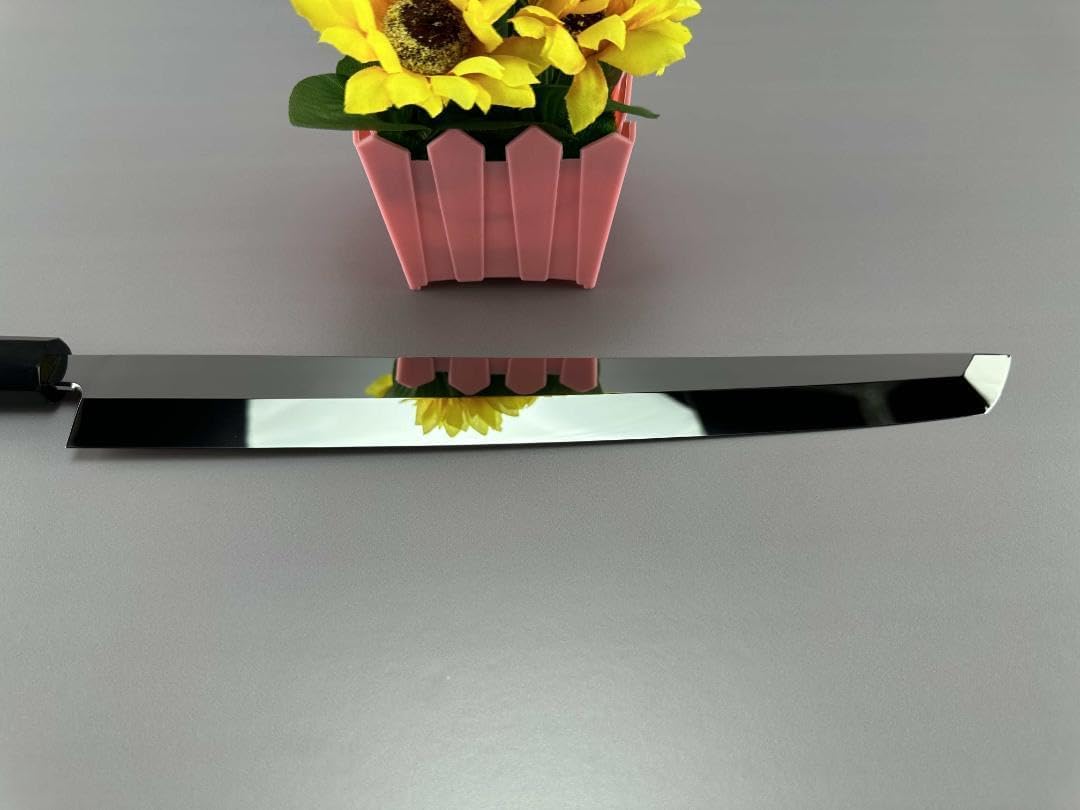 5593 ウルトラ鏡面 先丸柳刃包丁 尺一 刺身包丁 和包丁 黒檀水黒牛角八角柄 5593 ウルトラ鏡面 先丸柳刃包丁 尺一 刺身包丁 和包丁 黒檀水